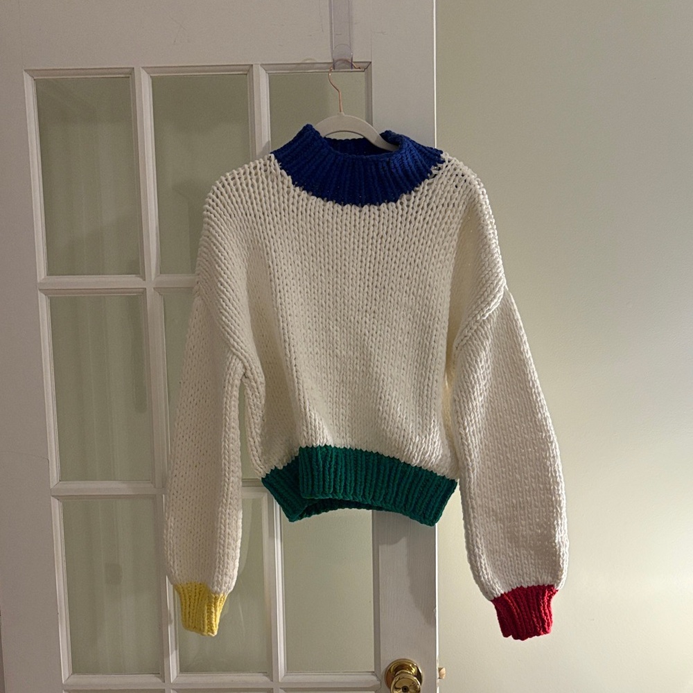 Color block Knit Women's Sweater - YLLW THE LABEL